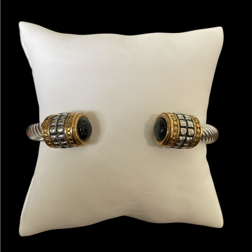 Elegant Gold and Silver Cuff Bracelet